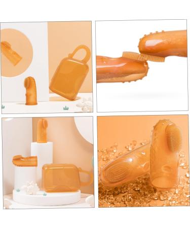 Minkissy Toothbrush Set for Newborns - Nano-Silver Finger Brush & Milk Stain Cleaner | Toddler Teething Massage Device - Buy Online on GoSupps.com