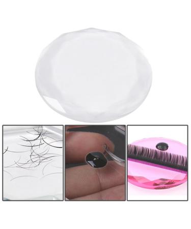 Round Crystal Glass Glue Holder for Eyelash Extensions - Essential Tool for Perfect Extensions - Buy Online on GoSupps.com
