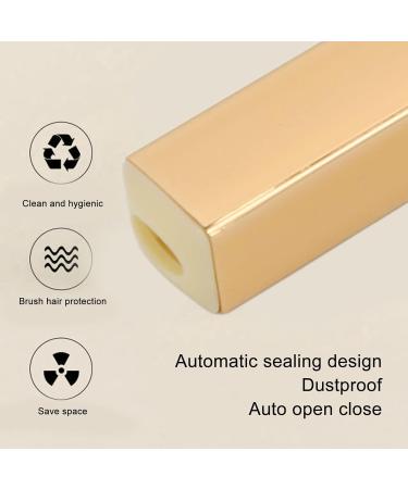 3pcs Retractable Lip Brush Set - Portable Double Ended Concealer & Lip Makeup Brush for Travel | Perfect Christmas Gift (Gold - Buy Online on GoSupps.com