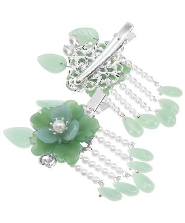 ABOOFAN 1 Pair Antique Pair Clip Vintage Hair Accessories Flower Hair Clips Accessories for Girls Hair Barrettes for Girls Chinese Hairpin Kimono Floral Bride Hair Barrettes Girls Hairpins