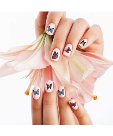 Nail DIY Decals 50 Sheets Mixed Flower Butterfly Cartoon Nail Art Water Transfer Sticker Nail Art Stickers Nail Accessory for Festival Decoration and Daily Nail Design(XF) - Buy Online on GoSupps.com