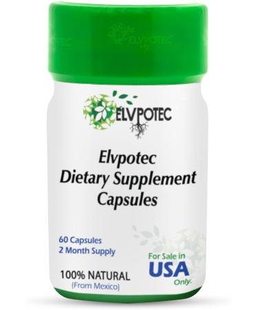 ELVPOTEC Mexican from 100% Natural Ingredients for Your Body Gut and Colon Support 2 Month Supply 60 Capsules