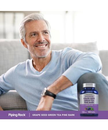 Piping Rock Grape Seed Green Tea & Pine Bark Complex | 180 Capsules | Standardized Extract | Non GMO Gluten Free Supplement - Buy Online on GoSupps.com