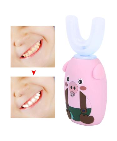U-Shaped Automatic Toothbrush for Kids - Pink Electric Sonic Teeth Cleaner - Buy Online on GoSupps.com