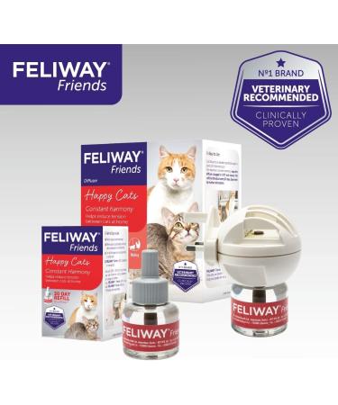 FELIWAY Friends 30 Day Refill helps to reduce conflict in multi-cat households helping cats get along better - 48ml Red Pack of 1 - Buy Online on GoSupps.com