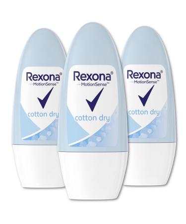REXONA Women Cotton Dry - Roll On Deodorant For Women Ultra-dry antiperspirant protection with Motionsense (1)