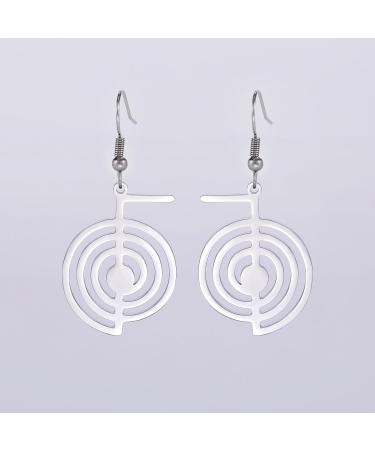 Shop Amaxer Reiki Cho Ku Rei Earrings - Healing Energy & Holy Geometry Dangle Earrings for Women | Silver Protection Amulet - Buy Online on GoSupps.com