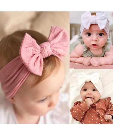 Bobishe 8-Pack Baby Hair Bands | Soft Nylon Turban Headbands for Newborns & Toddlers | Elastic & Comfortable Head Gear - Buy Online on GoSupps.com