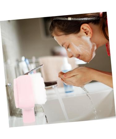 Ipetboom Double-sided Silicone Facial Cleansing Brush Face Facial Scrubber Manual Facial Cleansing Brush Facial Exfoliator Facial Brush Tool Soft Fur Man-made Fiber Plastic - Buy Online on GoSupps.com