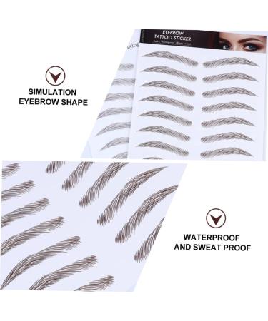 FRCOLOR 12 Pcs Eyebrow Stickers Waterproof Makeup Eyebrow Transfers for Women Imitation Eyebrow 3d Mold Hair - Buy Online on GoSupps.com