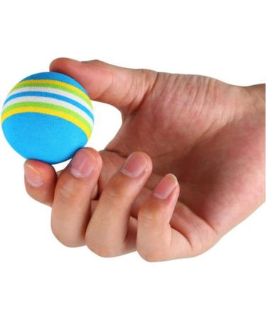 VOVIGGOL 12 Pack 2 Color Rainbow Cat Toy Balls Soft EVA Foam Interactive Indoor Kittens Favorite Toys 1.38" Dia. Small Dogs Puppies Toy Balls Bulk Activity Chase Quiet Play Sponge Ball 12Pcs/ 2 Type Color - Buy Online on GoSupps.com