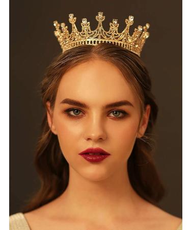 SWEETV Gold Queen Crown - Women's Wedding & Birthday Crown, Cake Topper & Costume Party Accessory - Buy Online on GoSupps.com