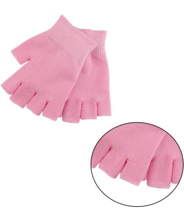 SUPVOX Finger Touch Screen Gloves Gel Heals Dry Skin and Cracked Hands Fingerless Moisturizing Gloves (Pink) - Buy Online on GoSupps.com