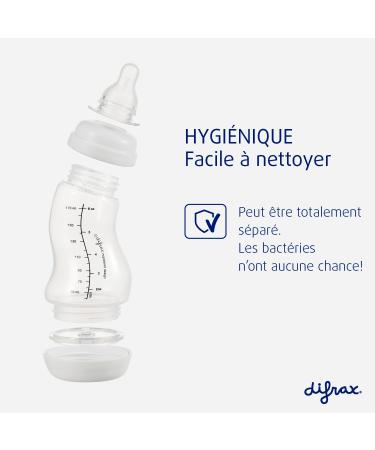 Difrax S Large Shape Advantage Baby Bottle Set - 250 ml - Anti Colic 0-6 Months Baby Bottles Birth and Up - Cream and Beige - Buy Online on GoSupps.com
