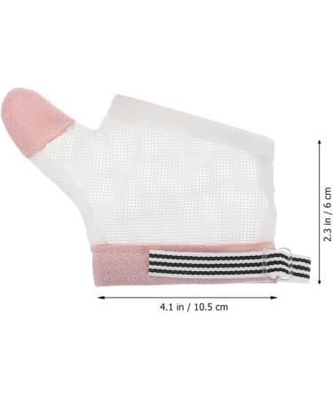 EXCEART 2 Pairs Baby Stop Sucking Gloves Toddler Thumb Sucking Stop Nail Biting Finger Guard Adjustable Breathable Mesh Thumb Protector White S 10.5x6x0.5cm - Buy Online on GoSupps.com