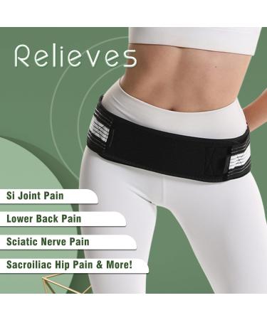 Sacroiliac SI Belt for Men & Women | Breathable Non-Slip Support Brace for Sciatica Pelvic & Lumbar Pain Relief | 43 Inch - Purple - Buy Online on GoSupps.com