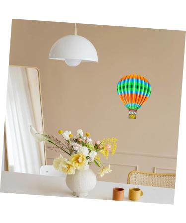 STOBAZA Iron Hot Air Balloon Outdoor Wall Hanging Home Ornament Wall Art Decors Household Child Interior 20.6x26.5x0.5cm As Shown3 - Buy Online on GoSupps.com