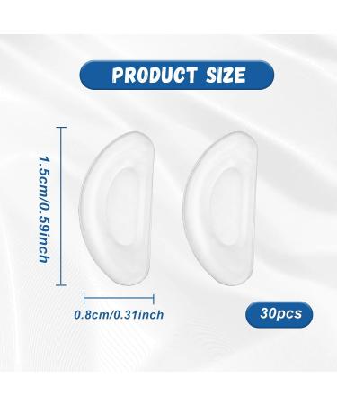 30-Pack Self-Adhesive Transparent Nose Pads for Glasses & Sunglasses - Non-Slip Silicone Anti-Slip Pads - Buy Online on GoSupps.com
