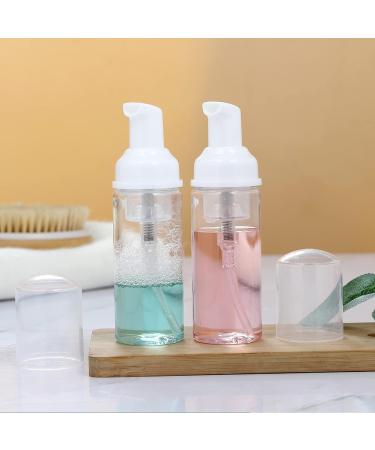 30 Pack 2oz Foam Soap Dispensers Bottles with Pump - Refillable Mini Travel Size for Hand Sanitizer, Lash Shampoo, Liquid Cleaning - Clear - Buy Online on GoSupps.com