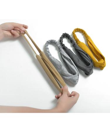 QandSweet Stretchy Headbands 8 Pack for Women, Teens & Little Girls - Fashionable Cross Hairbands for Shampoo & Sports (8 Colors, Girl Head 40-52CM) - Buy Online on GoSupps.com