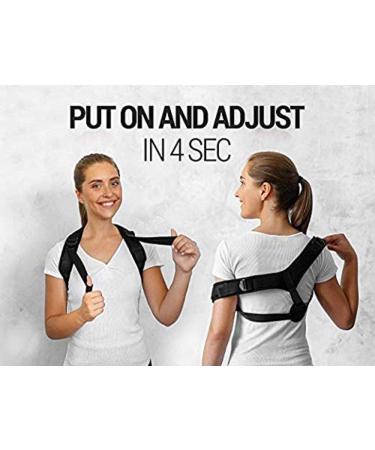 Posture Corrector for Women & Men - Clavicle Back Brace for Shoulder Support & Upper Back Correction - Medical Kyphosis Trainer - Wear under Clothes - Buy Online on GoSupps.com