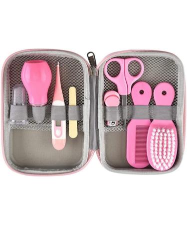 Nirelief Baby Grooming Kit - Newborn Care Set with Thermometer & Storage Case - Pink 8pcs - Buy Online on GoSupps.com