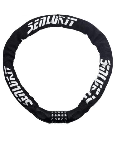 Bicycle lock with numbers and high safety level bicycle chain lock bicycle locks pay code combination lock for bicycle motorcycle bike door gate fence grill (black) - Buy Online on GoSupps.com