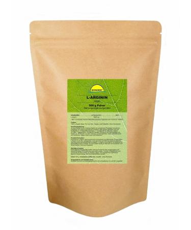 L-Arginine Base (amino acid) vegan 500 g in bag premium quality without additives Bonemis