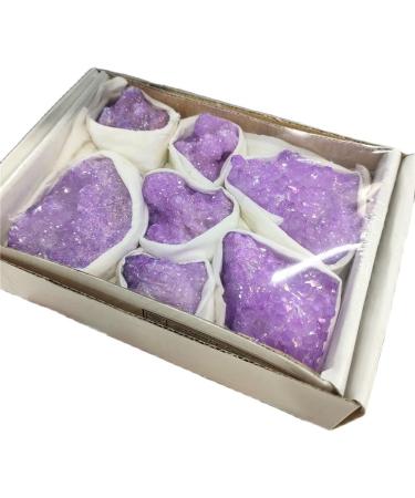 Specimen Purple Titanium Rainbow Aura Lemurian Quartz Cluster Crystal Specimen Gifts Home Decoration - Buy Online on GoSupps.com