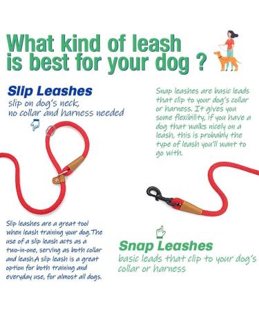 Lynxking Dog Leash - Fleece Tow Lines for Small Medium & Large Dogs | 1.3cm x 150cm - Red - Buy Online on GoSupps.com