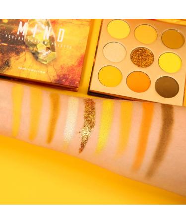 Docolor Gemstone Eyeshadow Palette - 9 Colors, Highly Pigmented Mattes & Shimmers, Long Lasting & Waterproof Makeup - Yellow - Buy Online on GoSupps.com