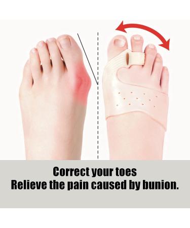 JYCCH Toe Straightener Corrector - 2 Pairs Silicone Pedicure Relief Sleeves & Support Brace for Pain Relief - Buy Online on GoSupps.com