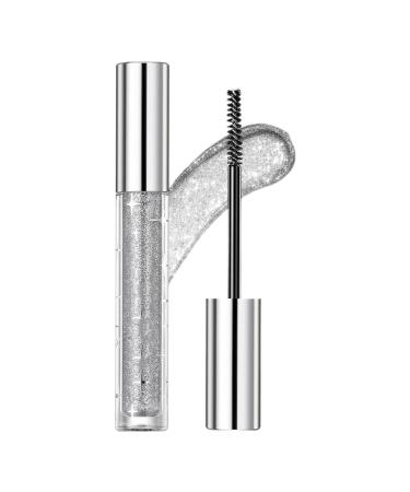 G n rique Glitter Mascara - Glitter Mascara for Eyelashes - Shiny Mascara for Women - Shimmering Eyelash Mascara for Girls Soft Waterproof Gel Mascara for Parties Cosplay Makeup Shows
