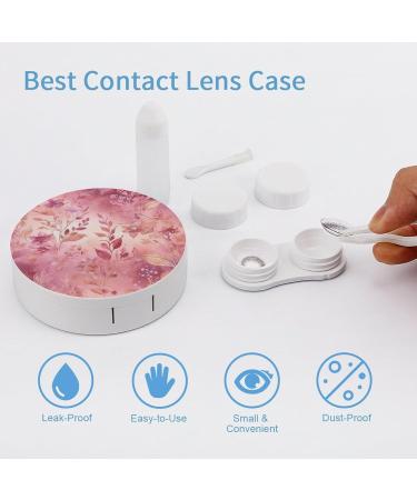 Portable Travel Contact Lens Case Floral Design Storage Box for Contacts - Buy Online on GoSupps.com