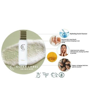 Clear Label Skin Care | Nourishing & Hydrating Vitamin C Facial Cleanser - Gentle Makeup Remover for All Skin Types - Buy Online on GoSupps.com