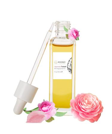 Amaki Japanese Tsubaki Oil: Anti-Aging Face Moisturizer for Women - Hydrating Gua Sha Oil with Anti-Aging Benefits - 30ml - Buy Online on GoSupps.com