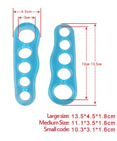 Ranvi Toe Separator Foot Pad Set - Soft Silicone 2 Pieces Medium Blue - Ideal for Manicure & Comfort | International Shipping Available - Buy Online on GoSupps.com