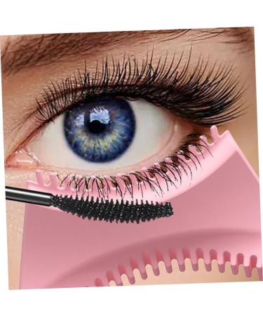 Didiseaon 2pcs Mascara Brush Gel Nail Polish Reusable Eye Stencil Reusable Eyeliner Applicator Pink - Buy Online on GoSupps.com