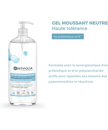  Centifolia CENTIFOLIA | Neutral Foaming Gel | Gentle Cleanses | Sensitive Skin | From Birth | Face Body & Hair | High Tolerance | 98% Natural | Organic & Vegan | Made in France | Pack of 2 x 1L - Buy Online on GoSupps.com