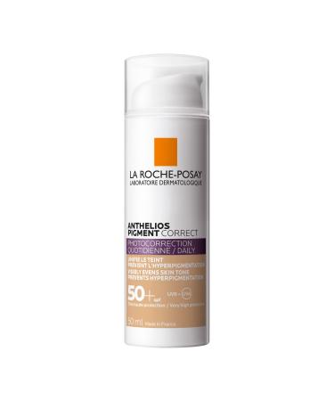 La Roche-Posay Anthelios Pigment Correct tinted day cream with SPF 50+ 50 ml facial care with sun protection UV protection claro/light