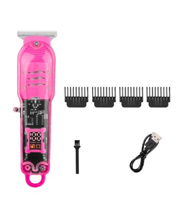 Razors Transparent Hair Clipper Original Set Hair Clipper for Shaving for Boyfriend Atomizer Men's Electric Shaver Clippers(Red)