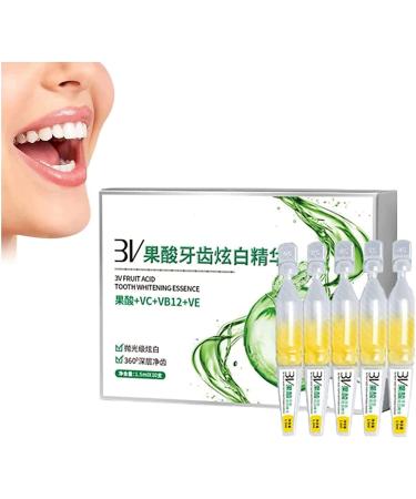 3V Fruit Acid Teeth Whitening Essence for Tartar and Plaque Removal, Teeth Whitening Essence, Ampoule Essence Toothpaste (1PC)