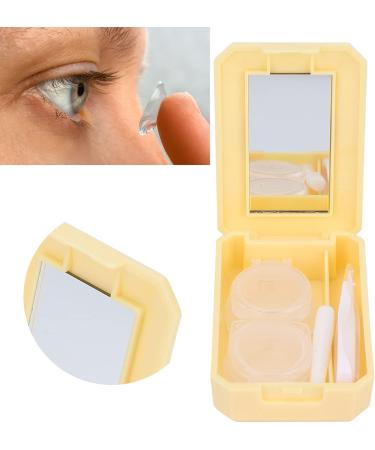 Buy Durable Orange Contact Lens Container with Silicone Tweezers - Safe for Home Work & Travel - Buy Online on GoSupps.com