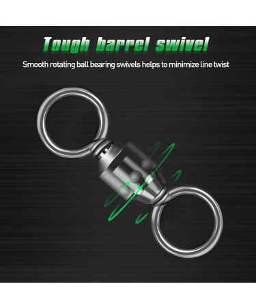 Truscend Fishing Leaders Saltwater Tackle Rig with Swivels Snap - High-Strength Stainless Steel Wire - Fishing Gear Kit for Lures and Hooks - 14KG-60PCS - Buy Online on GoSupps.com