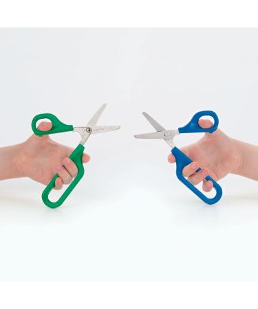 PETA Easi-Grip Children's Long Loop Scissors - Stainless Steel, Self Opening with Ergonomic Grip for Stability - 45mm Rounded Blade - Ideal for Weak Grip and Joint Problems - Buy Online on GoSupps.com