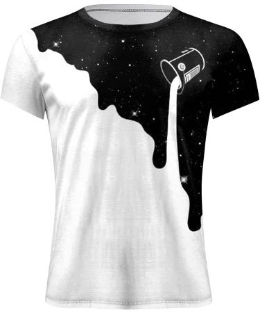2023 Fashion Men's Novelty 3D Print T-Shirt - Summer Casual Short Sleeve Tee in Medium White - Buy Online on GoSupps.com