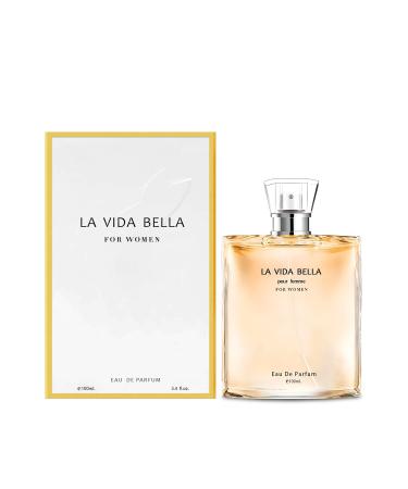 La Vida Bella Women Perfume Bold & Sophisticated Scent Eau De Parfum With Citrus Spice And Woody Notes Long Lasting Natural Spray Fragrance 3.4 Fl Oz La Vida Bella 3.4 Fl Oz (Pack of 2)