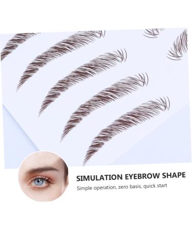 VINTORKY False Eyebrow 4pcs Eyebrow Stickers Water Proof Stickers Eyebrows Tattooed 6d Hair-like Eyebrows Stickers Shaper - Buy Online on GoSupps.com
