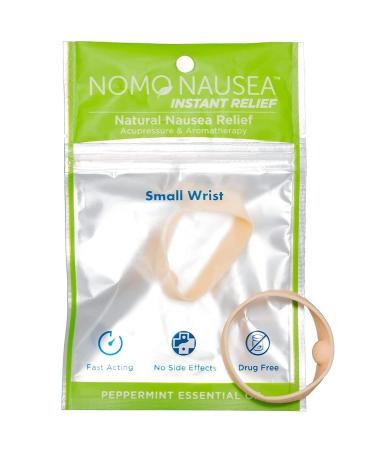 NoMo Nausea Bands Tan/Nude Instant Natural Nausea Relief Band  Peppermint Oils with Acupressure  Morning Motion Sickness  Hangover Relief  Anti-Nausea Pregnancy Waterproof Petite Band