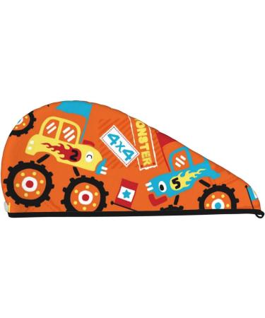 Monster Truck Microfiber Hair Towel | Soft Super Absorbent Quick Dry Wrap for Long Curly & Thick Hair - Coral Velvet - Buy Online on GoSupps.com